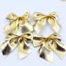 Cute Mini Christmas Bows For Tree Decoration Gold