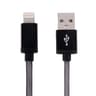 Net Style Metal Head USB to 8 Pin Lightning Charging Data Cable 25cm Short Durable