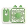 Cute Cartoon Kitten USB Rechargeable Portable Handheld & Desktop Fan, Pink Personal Cooling Device