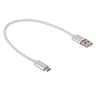 25cm Metal Head Micro USB Cable Fast USB 2.0 Charger for Phones