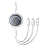 Baseus 100W Retractable 3-in-1 Fast Charging Cable with USB-C, Lightning & Micro USB
