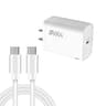 TE-PD46 45W USB-C Charger GaN PD Fast Charger with 1M USB-C to USB-C Cable US Plug