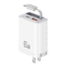 USAMS CC300 65W GaN Charger With Retractable USBC Cable 3 Port USBC Fast Charger US Plug 11