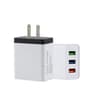 2A 3 USB Travel Phone Charger with US Plug Black USB Wall Charger