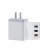 2A 3 USB Travel Phone Charger with US Plug Black USB Wall Charger