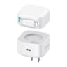 USAMS 35W GaN Fast Charger Dual Port USB C Charger With Retractable 8 Pin Cable US Plug 9