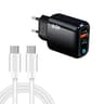 TE-PD45 45W GaN Charger USB C PD Fast Charger with USB A Port and 60W USB C Cable