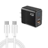 PD41 45W GaN Charger USB C Fast Charger Dual Port USB C Wall Charger With 60W Type C Cable US Plug 5