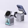 6 In 1 Wireless Charging Station Magnetic Wireless Charger with Bluetooth Speaker and Pixel Art Clock