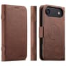 SUTENI J07 MagSafe Leather Case For IPhone Air Wallet Flip Phone Cover With Card Holder Stand 7