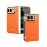 Premium iPhone Duo Case with Vegan Leather, Tempered Glass and Hinge Protection