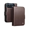 QIALINO Vintage Genuine Leather iPhone Duo Case with Calfskin Grip and Scratch Protection