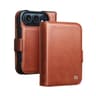 QIALINO Vintage Genuine Leather iPhone Duo Case with Calfskin Grip and Scratch Protection