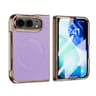 iPhone Duo Magnetic Case with Built-In Screen Protector and Lychee Texture Grip