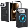 Carbon Fiber MagSafe IPhone Duo Case With Faux Leather Finish And Lens Protection 0