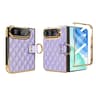 iPhone Duo PU Leather Diamond Pattern Case with Metal Ring Holder