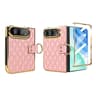 iPhone Duo PU Leather Diamond Pattern Case with Metal Ring Holder