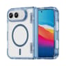 iPhone Duo Case Clear Magnetic Folding Cover with TPU PC Airbag Protection