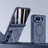 Magnetic Full Coverage Phone Case for iPhone Duo with Tempered Glass Screen Protector and Rotating Stand