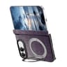 iPhone Duo Retro Crocodile Texture Dual-Hinge Magnetic Holder Case