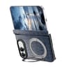 iPhone Duo Retro Crocodile Texture Dual-Hinge Magnetic Holder Case