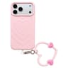 IPhone 18 Pro Liquid Silicone Heart Pattern Case With Matching Strap 0