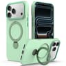 IPhone 18 Pro Max Ring Holder Case With 360 Stand Hybrid Protective Case With TPU PC Construction 9