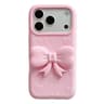 Cute 3D Bow IPhone 18 Pro Silicone Case With HandsFree Stand 8