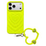IPhone 18 Pro Liquid Silicone Heart Pattern Case With Matching Strap 10