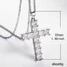 Fashion Necklaces For Women  Elegant Gold Jesus Cross Pendant With MultiColor Crystals Perfect For  5