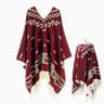 Unisex Cool Fashion Cowboy West Style Pullover Cape Soft Acrylic Cashmere Poncho Long Wrap Cloak Ov 12
