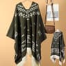 Unisex Cool Fashion Cowboy West Style Pullover Cape Soft Acrylic Cashmere Poncho Long Wrap Cloak Ov 14