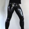 Mens PU Leather Wet Look Leggings Skinny Pouch Pants for Clubwear and Performance Style