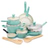16 Piece Ceramic Nonstick Cookware Set PFAS Free Pots And Pans 10