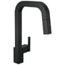 Matte Black Kitchen Faucet With Pull Down Sprayer Single Handle Gooseneck Sink Faucet 0