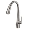 Pull Down Single Handle Kitchen Faucet With High Arc Swivel Spout 1