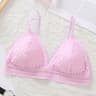 Sheer Floral Lace Bralette and Wireless Triangle Bra