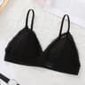 Sheer Floral Lace Bralette and Wireless Triangle Bra