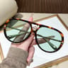Trendy Oversized Pilot Sunglasses with Vintage Double Bridge