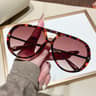 Trendy Oversized Pilot Sunglasses with Vintage Double Bridge