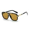 Gradient Large Frame Women Sunglasses Trendy Metal Accent Designer Shades 11
