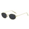 SHAUNA Vintage small oval sunglasses with metal frame for Men and Women