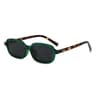 AuraGlow Chic Small Rectangle Sunglasses for Women with Statement Leopard Frame and Colorful Lenses