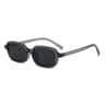 AuraGlow Chic Small Rectangle Sunglasses for Women with Statement Leopard Frame and Colorful Lenses