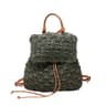 Chic Woven Straw Backpack for Women Casual Beach Holiday Rucksack