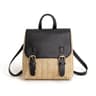 Vintage Woven PU Leather Straw Backpack