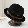 Chic Knit Bucket Hat with Belt Detail