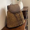 Boho Crochet Straw Backpack