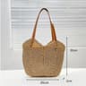 Handmade Woven Raffia Beach Tote & Large Capacity Summer Shoulder Bag