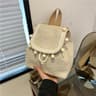 Boho Fringe Straw Backpack for Women